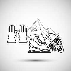 hockey sport design, vector illustration