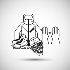 hockey sport design, vector illustration