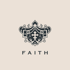 Vintage luxury emblem. Elegant Calligraphic vector symbol