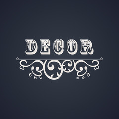 Vintage luxury emblem. Elegant Calligraphic vector logo