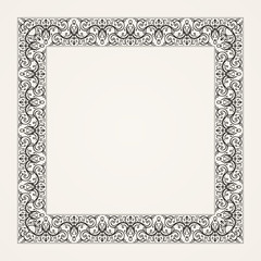 Vintage baroque floral frame