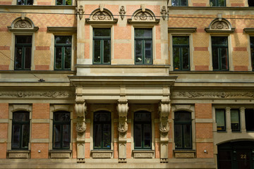 Alte Wohnhäuser in Leipzig, Sachsen