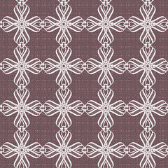 seamless pattern with white pattern on a brown background