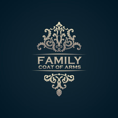 Vintage luxury emblem. Elegant Calligraphic vector logo