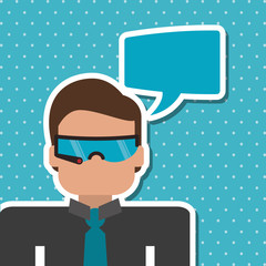 smart glasses design, vector illustration