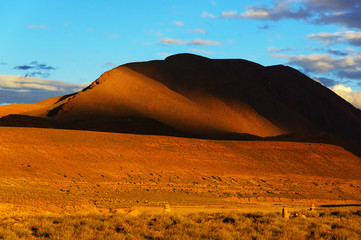 Naklejka na ściany i meble Middle Atlas Mountains, Africa - sunset light