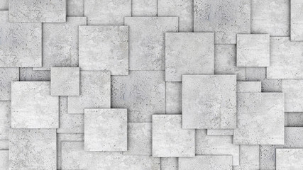 Concrete 3d cube wall as background or wallpaper. 3D rendering - 107795382