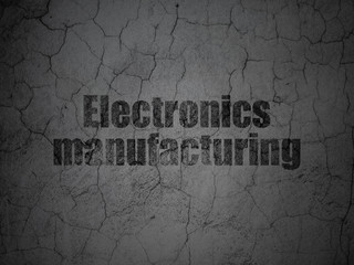 Manufacuring concept: Electronics Manufacturing on grunge wall background
