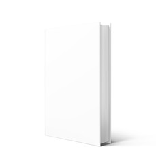 Blank cover book isolated on white background. Vector illustration.