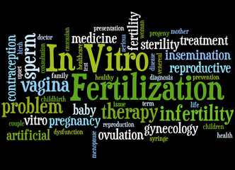 In Vitro Fertilisation, word cloud concept 2