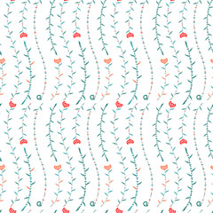 Hungarian floral seamless pattern