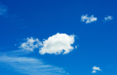 clouds in the blue sky