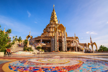 Beautiful Golden pagoda at Wat Pha Sorn Kaew, Petchabun, Thailan