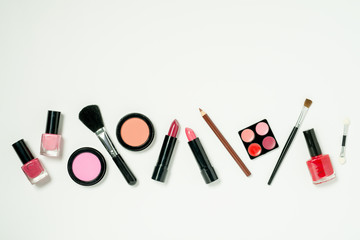 A Row of Beauty Cosmetics