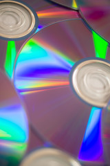 Compact Disc Laid Flat with Shiny Side Up