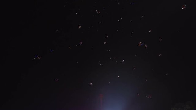 Soap bubbles in the night sky