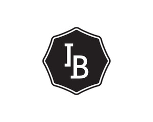 IB retro initial monogram letter logo. vintage label typography.