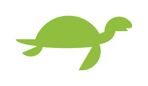 Vector illustration of a cute cartoon turtle.