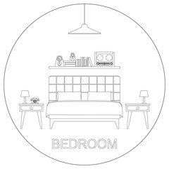 Bedroom interior. - 107805321