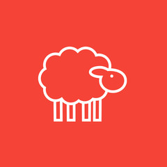 Sheep line icon.