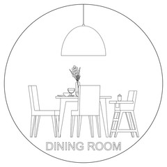 Dining room interior - 107805351