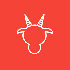 Cow head line icon.