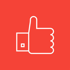 Thumb up line icon.