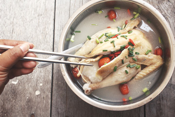 Ginseng chicken soup korean food