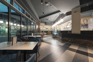 Modern restaurant with new renovated interior