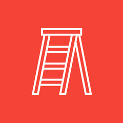 Stepladder line icon.