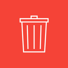 Trash can line icon.