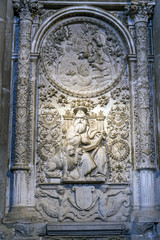  Inside the Cathedral of Avila, cloths sides of the ambulatory,