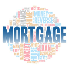 Mortgage ,Word cloud art background