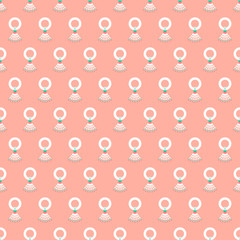 Jasmine garland seamless pattern vector illustration