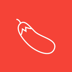 Eggplant line icon.