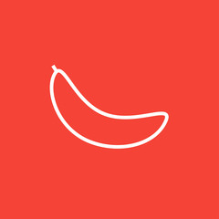 Banana line icon.