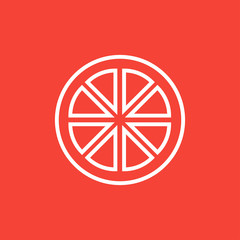 Slice of lemon line icon.