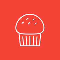 Cupcake line icon.