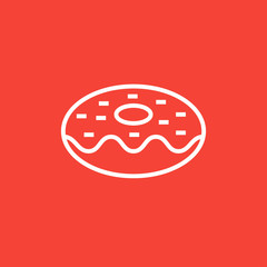 Doughnut line icon.