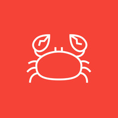 Crab line icon.