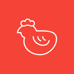 Chick line icon.