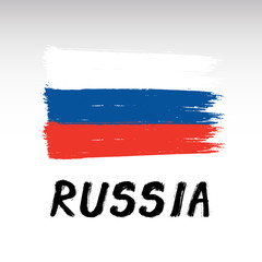 Flag Of Russia - Grunge