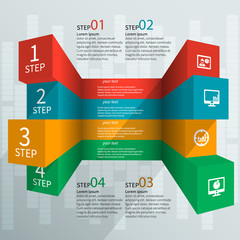 Abstract 3D Paper Infographics