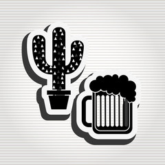 mexican culture icon design 