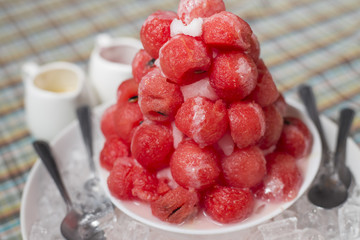 Watermelon bingsu