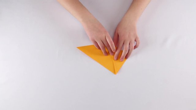Paper. Origami. White. Time lapse