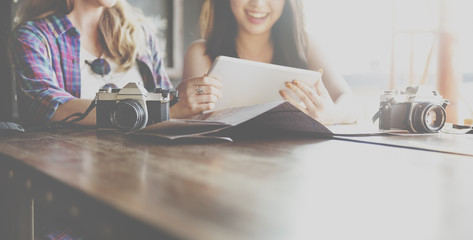 Girls Friendship Hangout Traveling Holiday Photography Concept