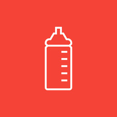 Feeding bottle line icon.