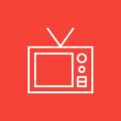 Retro television line icon.