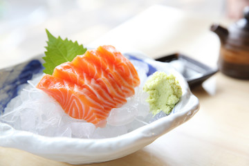 salmon sashimi